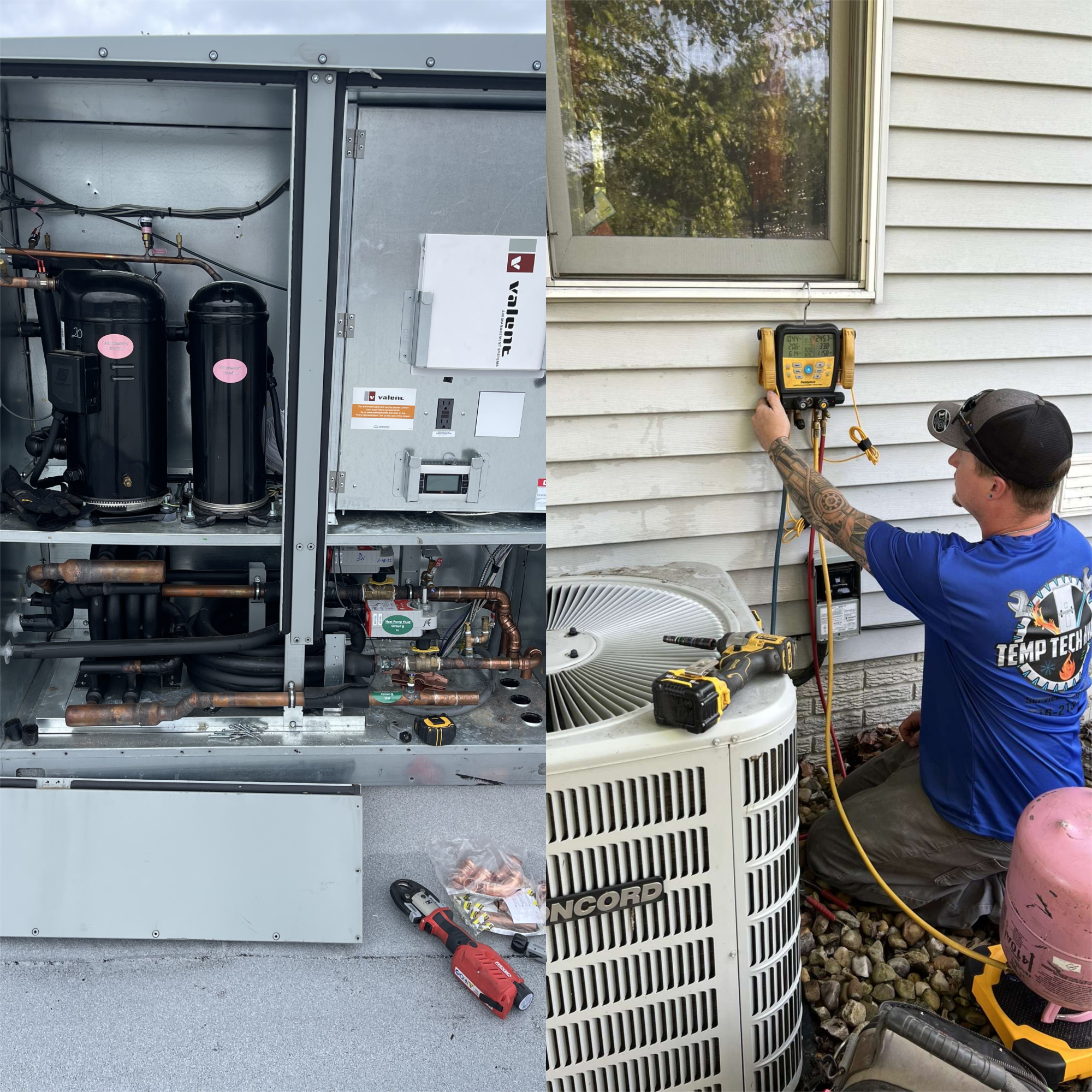 Heating and cooling work completed by Temp Tech HVAC in Northeast Ohio